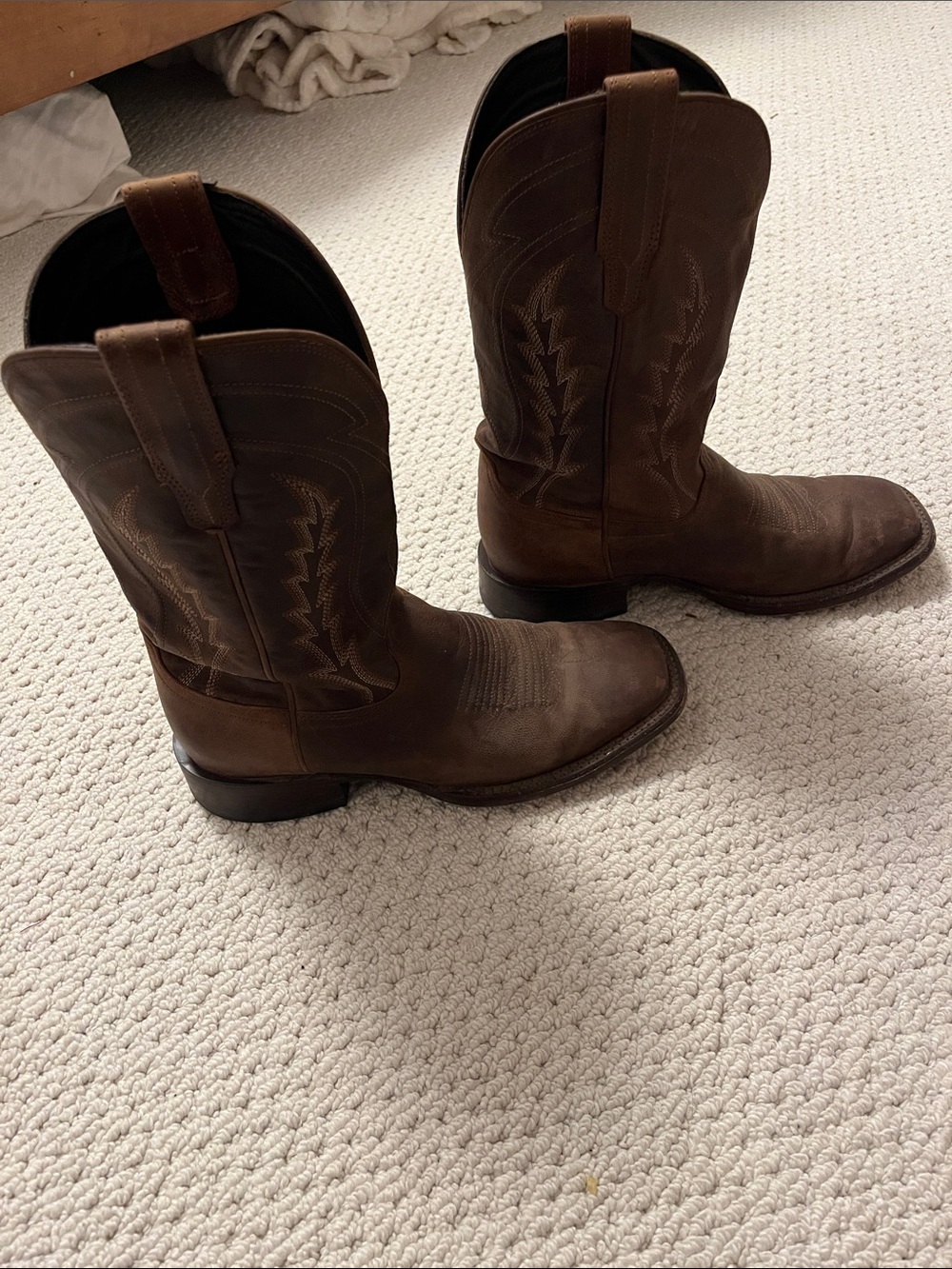 Tecovas Brown Leather Cowboy Boots - Picture 3 of 7